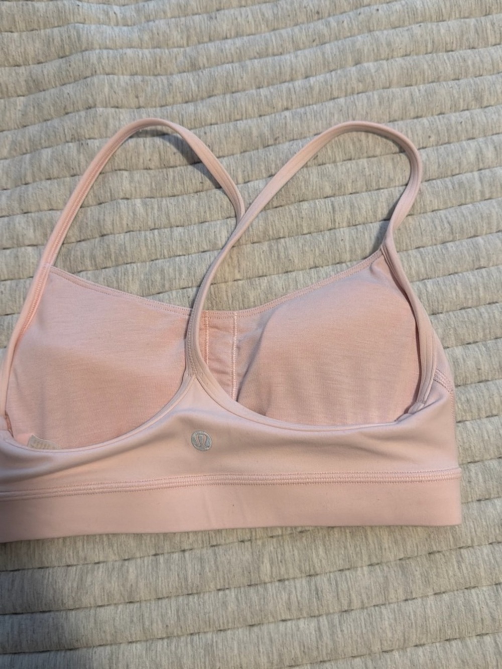 lululemon athletica Pale Pink Thin-Strap Light Support Sports Bra